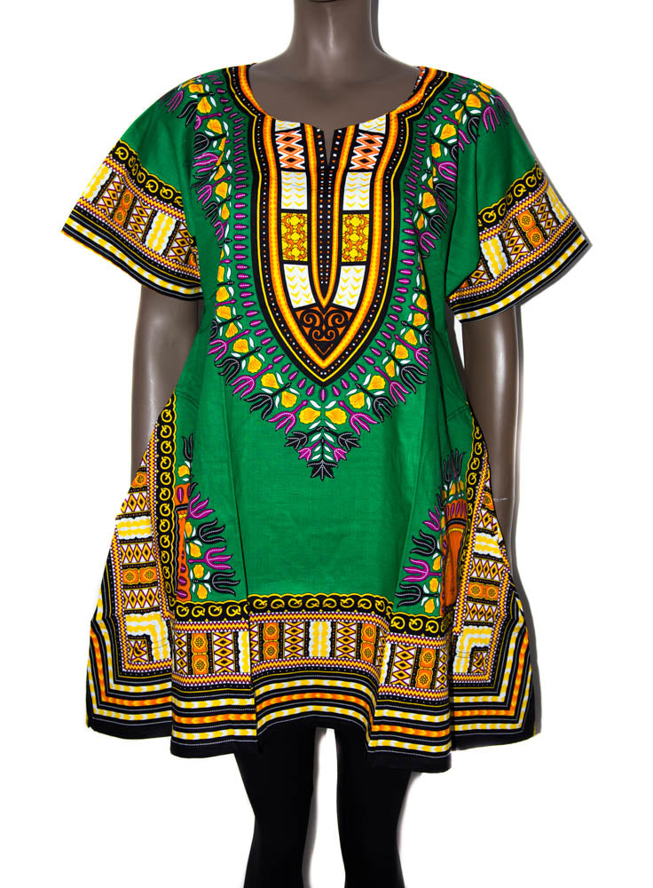 DW24 - Assorted Dashiki mini dress African clothing - Tess World Designs