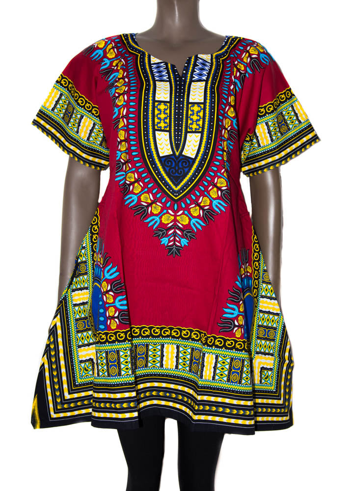 DW24 - Assorted Dashiki mini dress African clothing - Tess World Designs