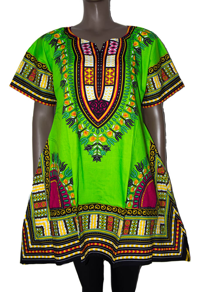 DW24 - Assorted Dashiki mini dress African clothing - Tess World Designs