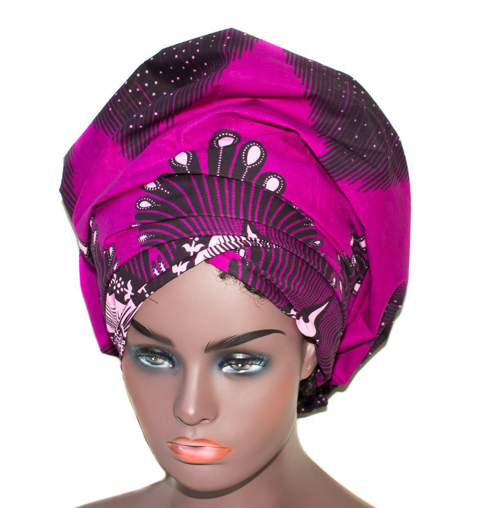 African Headwraps, African fabric, purple HT283 - Tess World Designs