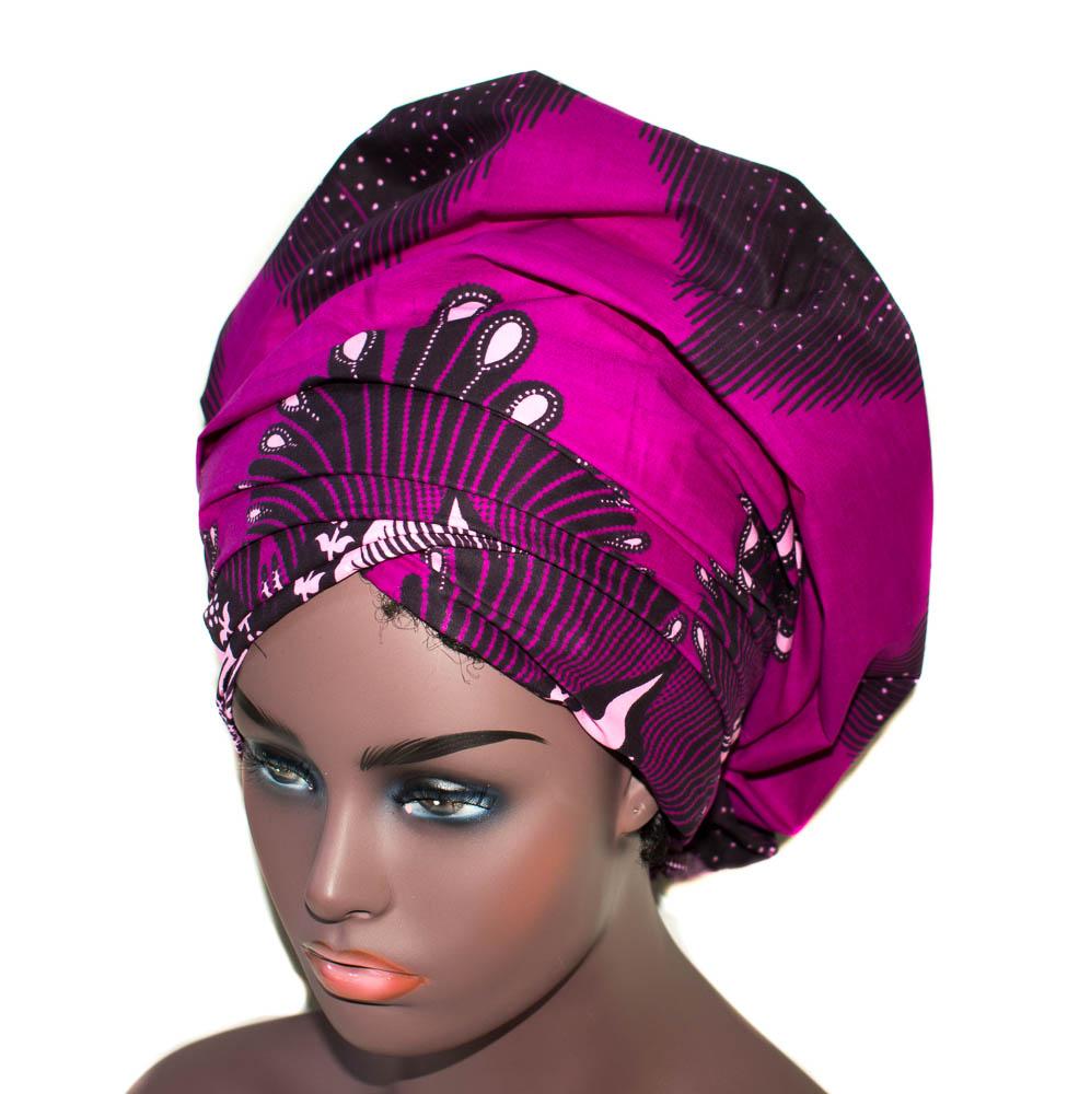 African Headwraps, African fabric, purple HT283 - Tess World Designs
