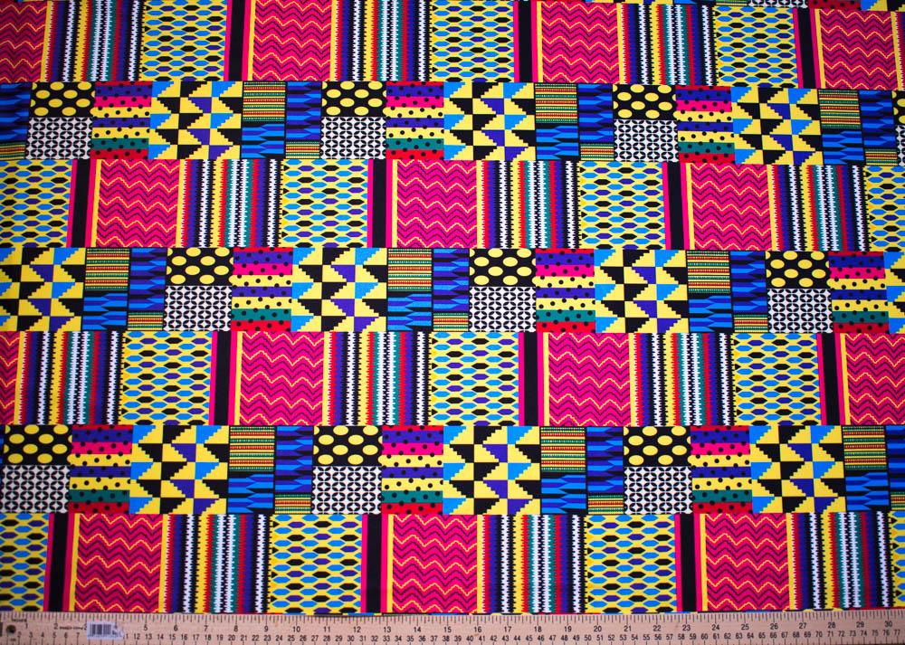 4 way Stretch Fabric/ pink African fabric, inspired ST24 - Tess World Designs