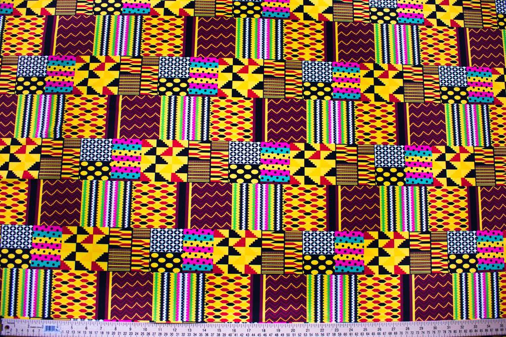 4 way Stretch Fabric/ brown African fabric, inspired ST25 - Tess World Designs
