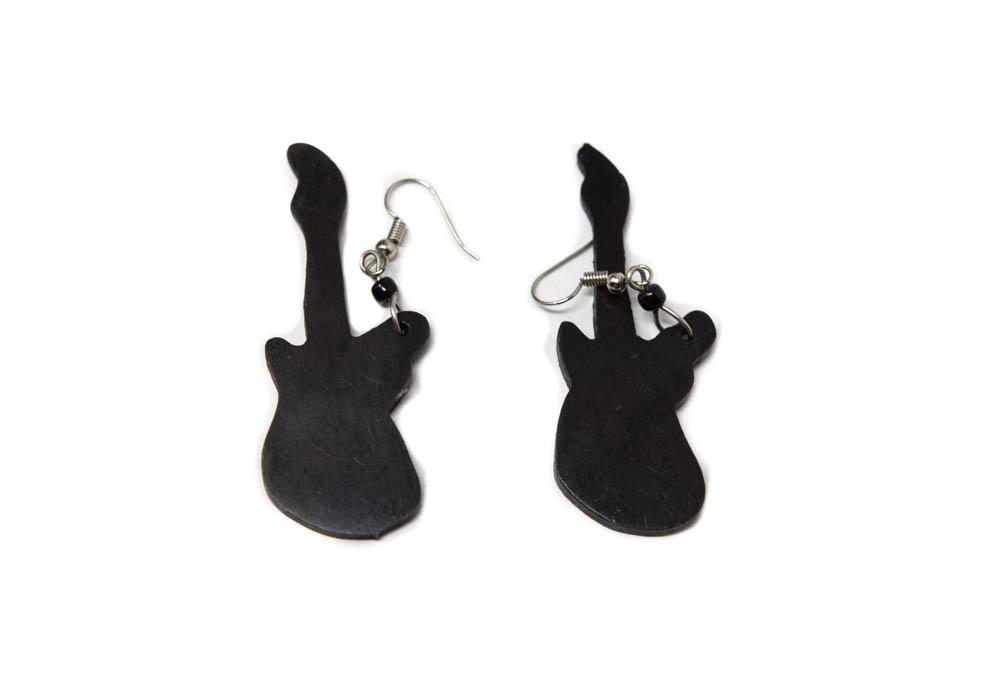 Guitar African jewelry | Handcrafted African Earring, Wooden -JW12 - Tess World Designs