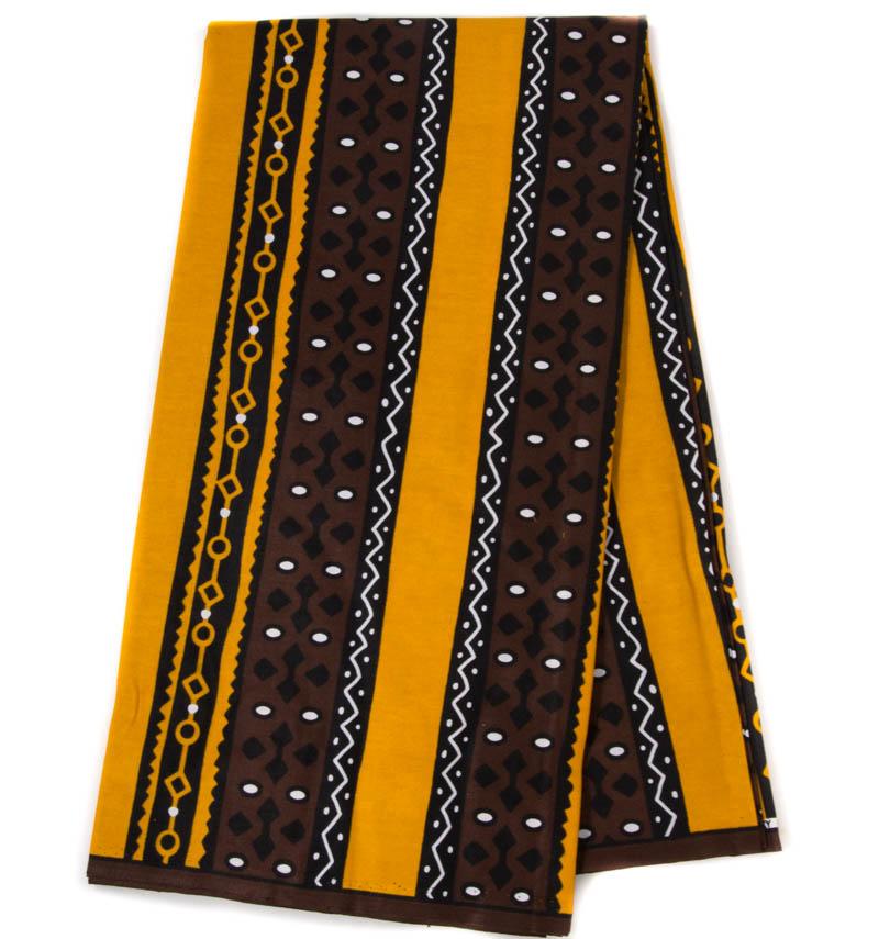 Ankara fabric 6 yards/ orange/brown print WP1446 - Tess World Designs