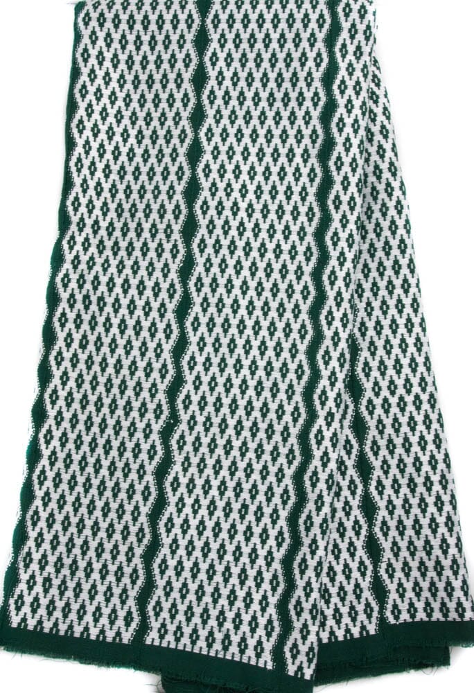 WK107GREEN - Handwoven Kente/Kete Cloth made in Ghana | 2-piece Queen Set - Tess World Designs