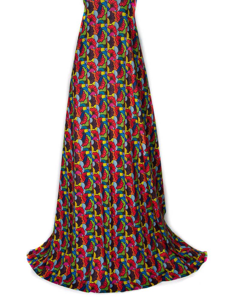 4 Way stretch Fabric per yard, Spandex Red Ginkgo fabric- ST28 - Tess World Designs