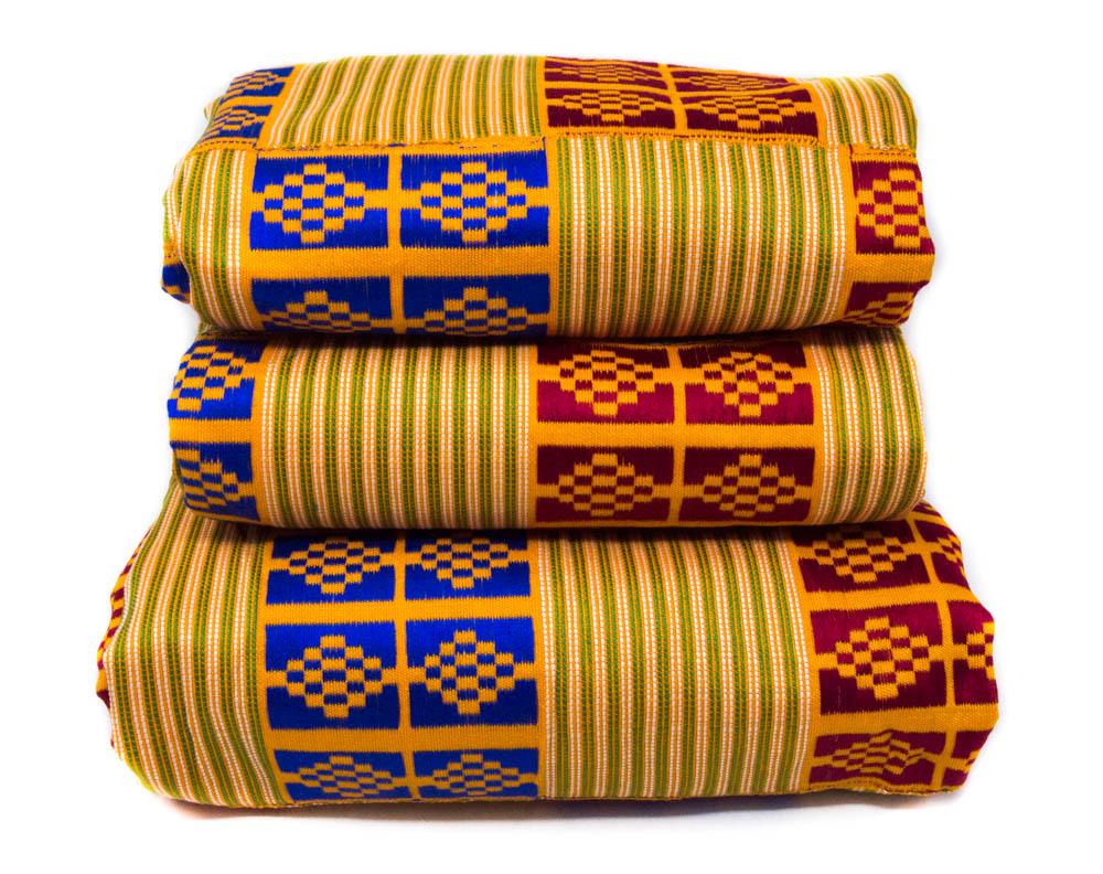 Kente Cloth/ Authentic Handwoven from Ghana/ Boboli WK71 - Tess World Designs