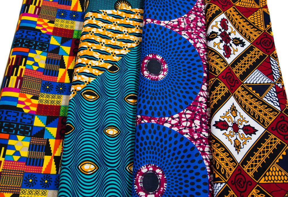 WP1751-BTFW - 2 yard African Material Fabric bundle/ 4 pieces of 2 Yards - Tess World Designs