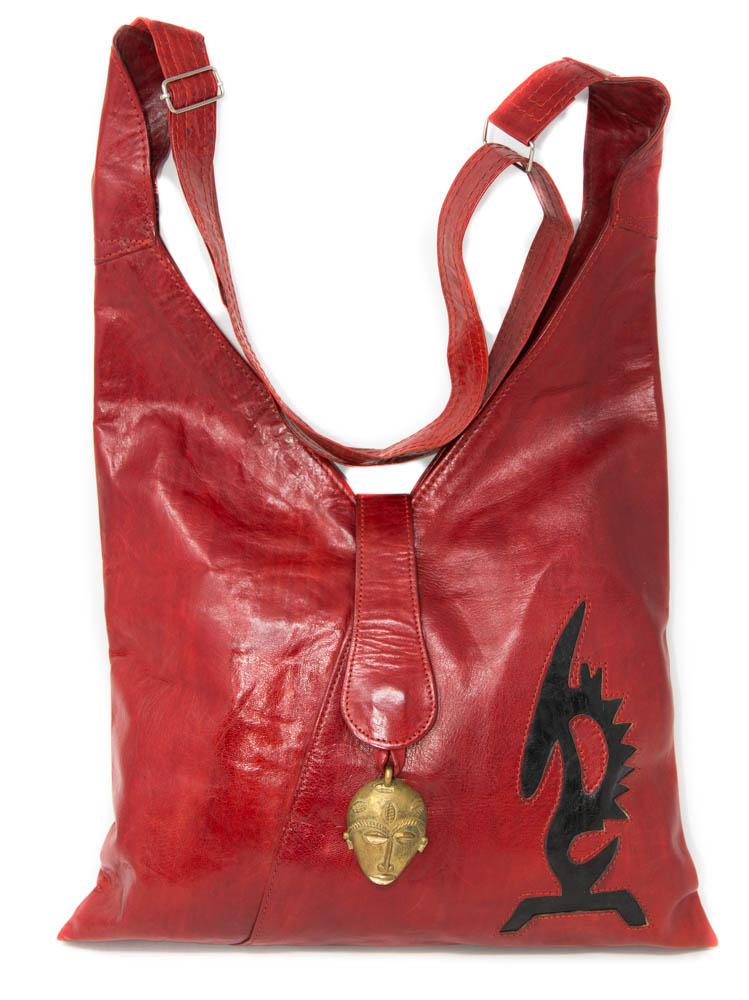 Handmade Mali leather bag/ Shoulder bag/ West African bag BG108 - Tess World Designs