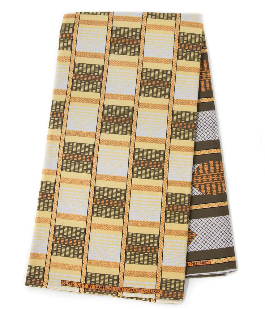 Brown African Print fabric/ African Clothing/ Bronze metallic fabric WP1562 - Tess World Designs