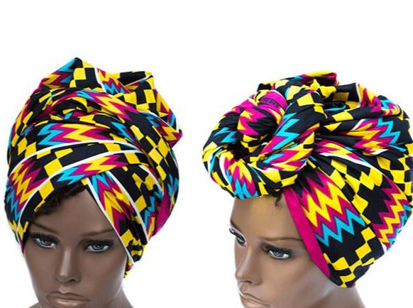 African headwrap, Kente Headwraps -HT172 - Tess World Designs