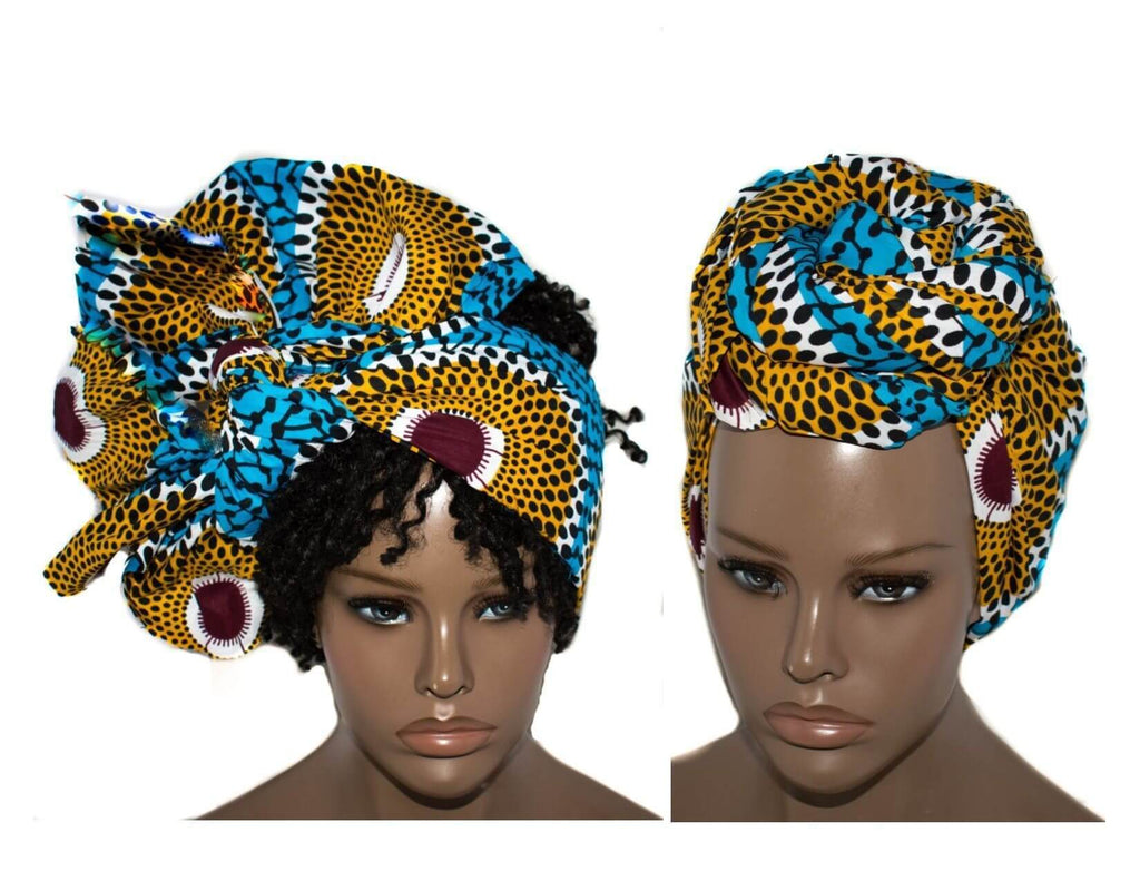 African head wrap/ Head wrap Scarf/ tessworlddesigns, Asantewa HT252 - Tess World Designs