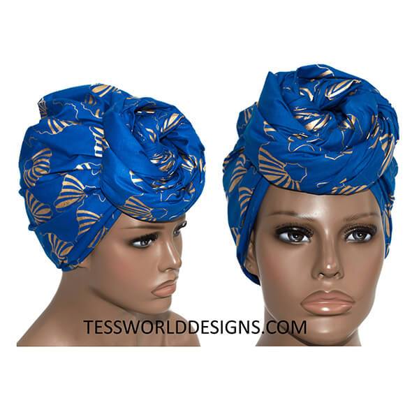 African Head wrap/ African fabric/ Fatia HT854 - Tess World Designs
