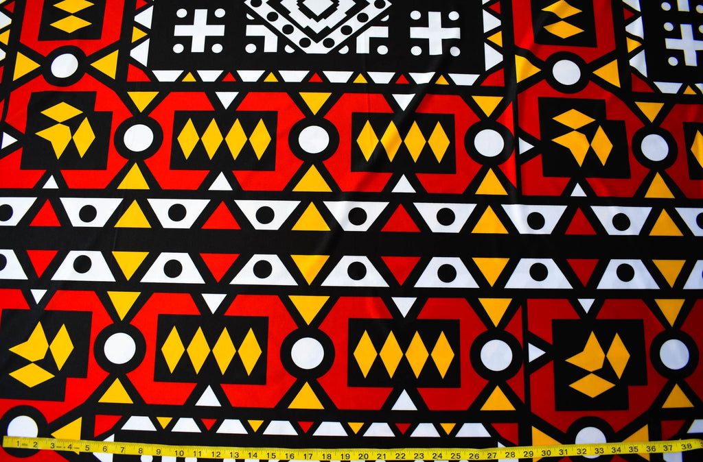 Angolan Samakaka 4 way Stretch Fabric, per yard ST10 - Tess World Designs